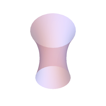 Catenoid: Shape of a soap film between two rings